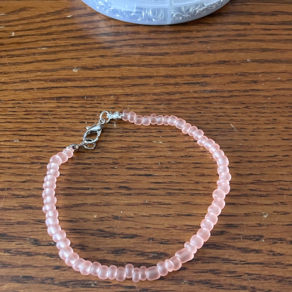 Elegant Pink Beaded Bracelet